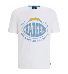 Men Los Angeles Chargers White BOSS X Trap T Shirt