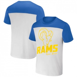 Men Los Angeles Rams Cream Blue X Darius Rucker Collection Colorblocked T Shirt