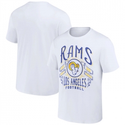 Men Los Angeles Rams White X Darius Rucker Collection Vintage Football T Shirt