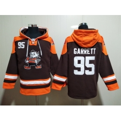 Cleveland Browns Sitched Pullover Hoodie #95 MYLES GARRETT