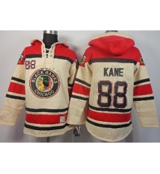 Chicago Blackhawks 88 Patrick Kane Cream Lace-Up Hoodies