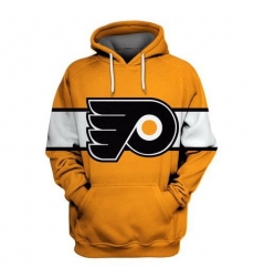 Men Philadelphia Flyers Gold All Stitched Hooded Sweatshirt