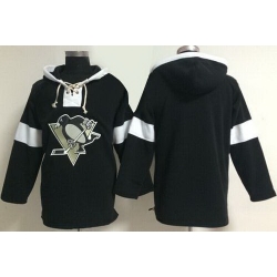 Men Pittsburgh Penguins Blank Black Pullover NHL Hoodie