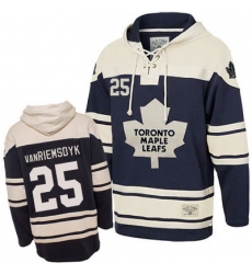 Men Toronto Maple Leafs 25 James Van Riemsdyk Blue Sawyer Hooded Sweatshirt Stitched NHL Jersey