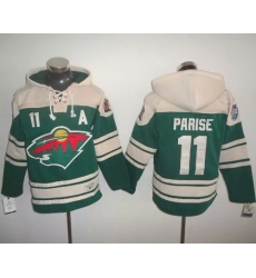 Men Minnesota Wild 11 Zach Parise Green 2016 Stadium Series NHL Hoodie