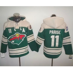 Men Minnesota Wild 11 Zach Parise Green 2016 Stadium Series NHL Hoodie