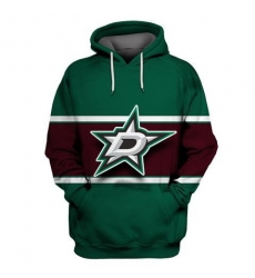 Men Dallas Stars Green Wine All Stitched Hooded Sweatshirt