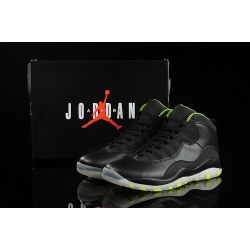 Air Jordan 10 Shoes 2014 Mens Crystal Sole Black Green