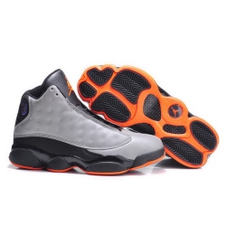 Air Jordan 13 Shoes 2014 Mens 3M Grey Black Orange