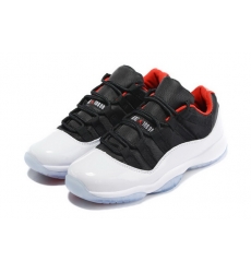 Womens Air Jordan 11 Low GS White Black True Red Girls