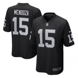 Las Vegas Raiders 15 MENDOZA Black Vapor Limited Stitched Jersey