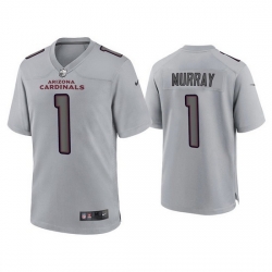 Men Arizona Cardinals 1 Kyler Murray Grey Atmosphere Fashion Stitched Game Jersey