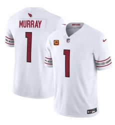 Men Arizona Cardinals 1 Kyler Murray White 2024 F U S E  With 4 Star C Patch Vapor Untouchable Limited Stitched Football Jersey