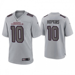 Men Arizona Cardinals 10 DeAndre Hopkins Grey Atmosphere Fashion Stitched Game Jersey