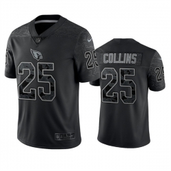 Men Arizona Cardinals 25 Zaven Collins Black Reflective Limited Stitched Football Jersey