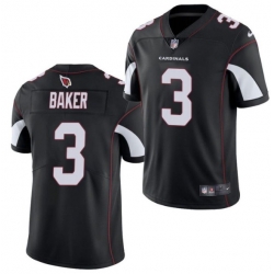 Men Arizona Cardinals 3 Budda Baker Black Vapor Untouchable Limited Stitched Jersey