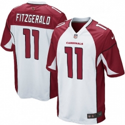 Men Nike Arizona Cardinals 11 Larry Fitzgerald Game White NFL Jersey