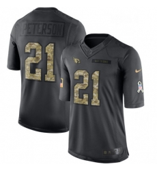 Men Nike Arizona Cardinals 21 Patrick Peterson Limited Black 2016 Salute to Service NFL Jersey