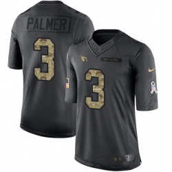 Men Nike Arizona Cardinals 3 Carson Palmer Limited Black 2016 Salute to Service NFL Jersey