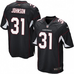 Men Nike Arizona Cardinals 31 David Johnson Game Black Alternate NFL Jersey