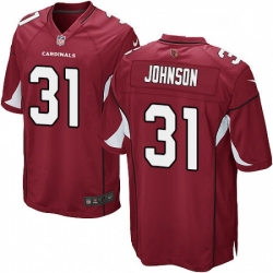 Men Nike Arizona Cardinals 31 David Johnson Game Red Team Color NFL Jersey