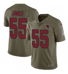 Men Nike Arizona Cardinals 55 Chandler Jones Limited Olive 2017 Salute to Service NFL Jersey