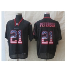 Nike Arizona Cardicals 21 Peterson Black Elite USA Flag Fashion NFL Jersey