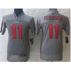 Youth Nike Arizona Cardinals 11 Larry Fitzgerald Grey Vapor Elite Jerseys