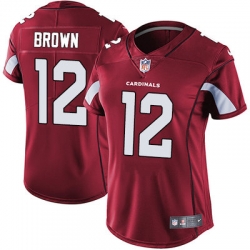 Nike Cardinals #12 John Brown Red Team Color Womens Stitched NFL Vapor Untouchable Limited Jersey