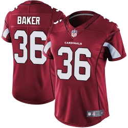 Nike Cardinals #36 Budda Baker Red Team Color Womens Stitched NFL Vapor Untouchable Limited Jersey