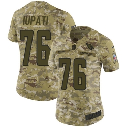 Nike Cardinals #76 Mike Iupati Camo Women Stitched NFL Limited 2018 Salute to Service Jersey