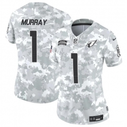 Women Arizona Cardinals 1 Kyler Murray 2024 F U S E Arctic Camo Salute To Service Limited Stitched Football Jersey