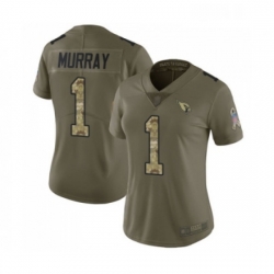 Women Arizona Cardinals #1 Kyler Murray Limited Olive Camo 2017 Salute to Service NFL Jersey