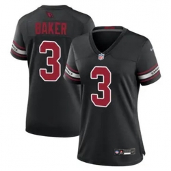 Women Arizona Cardinals Budda Baker #3 Black 2024 F U S E Vapor Untouchable Limited Stitched