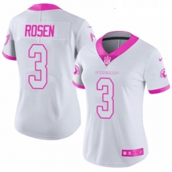 Womens Nike Arizona Cardinals 3 Josh Rosen Limited WhitePink Rush Fashion NFL Jersey