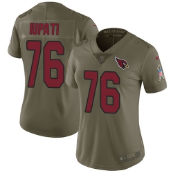 Womens Nike Cardinals #76 Mike Iupati Olive  Stitched NFL Limited 2017 Salute to Service Jersey