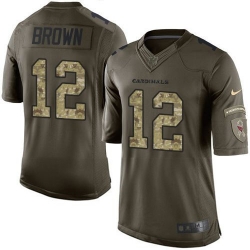 Nike Cardinals #12 John Brown Green Youth Stitched NFL Limited Salute to Service Jersey