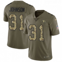 Youth Nike Arizona Cardinals 31 David Johnson Limited OliveCamo 2017 Salute to Service NFL Jersey