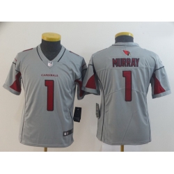 Youth Nike Cardinals 1 Kyler Murray Silver Inverted Legend Jersey