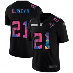 Atlanta Falcons 21 Todd Gurley II Men Nike Multi Color Black 2020 NFL Crucial Catch Vapor Untouchable Limited Jersey