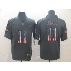 Falcons 11 Julio Jones 2019 Salute To Service USA Flag Fashion Limited Jersey