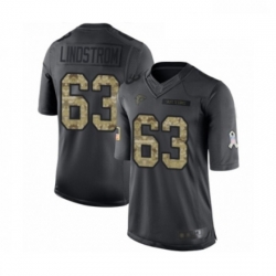 Men Atlanta Falcons 63 Chris Lindstrom Limited Black 2016 Salute to Service Football Jersey