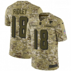 Men Nike Atlanta Falcons 18 Calvin Ridley Limited Camo 2018 Salute to Service NFL Jersey