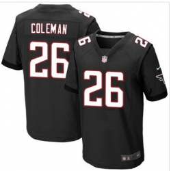 Nike Atlanta Falcons #26 Tevin Coleman Black Alternate Mens Stitched NFL Elite Jersey