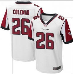 Nike Atlanta Falcons #26 Tevin Coleman White Mens Stitched NFL Elite Jersey