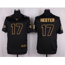 Nike Falcons #17 Devin Hester Black Mens Stitched NFL Elite Pro Line Gold Collection Jersey