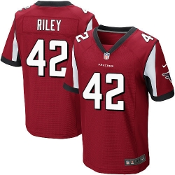 Nike Falcons #42 Duke Riley Red Team Color Mens Stitched NFL Elite Jersey