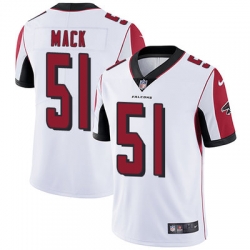 Nike Falcons #51 Alex Mack White Mens Stitched NFL Vapor Untouchable Limited Jersey