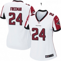 Womens Nike Atlanta Falcons 24 Devonta Freeman Game White NFL Jersey