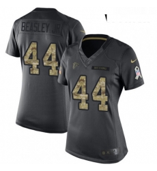 Womens Nike Atlanta Falcons 44 Vic Beasley Limited Black 2016 Salute to Service NFL Jersey